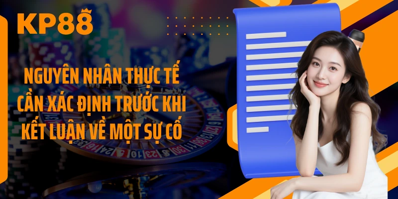 Nguyên nhân thực tế cần xác định trước khi kết luận về một sự cố